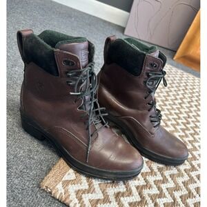 Vintage ARIAT Leather Boots Womens Size 6 B Expedition Cordovan Brown Barn 67063